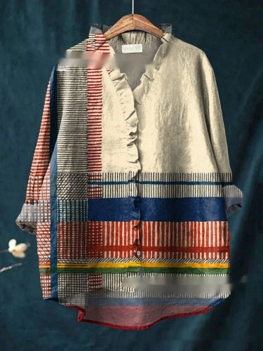 Loose Print Crew Neck Casual Plus Size Women's T-shirt