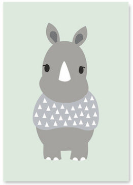 Cartoon animal painting frameless core