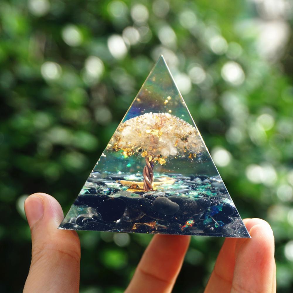 6cm Crystal Ball Chakra Pyramid Crystal Gravel