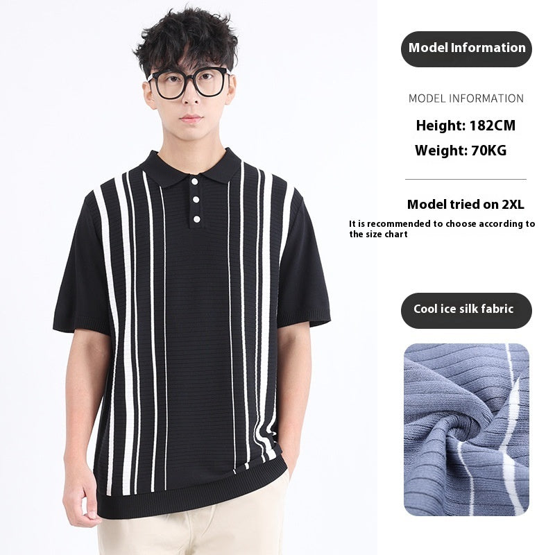 Ice Silk Short Sleeve High-grade Business Style