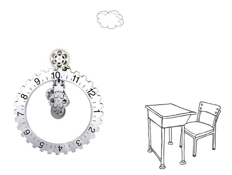 Antique Gear Clock Craft Clock Art  Large