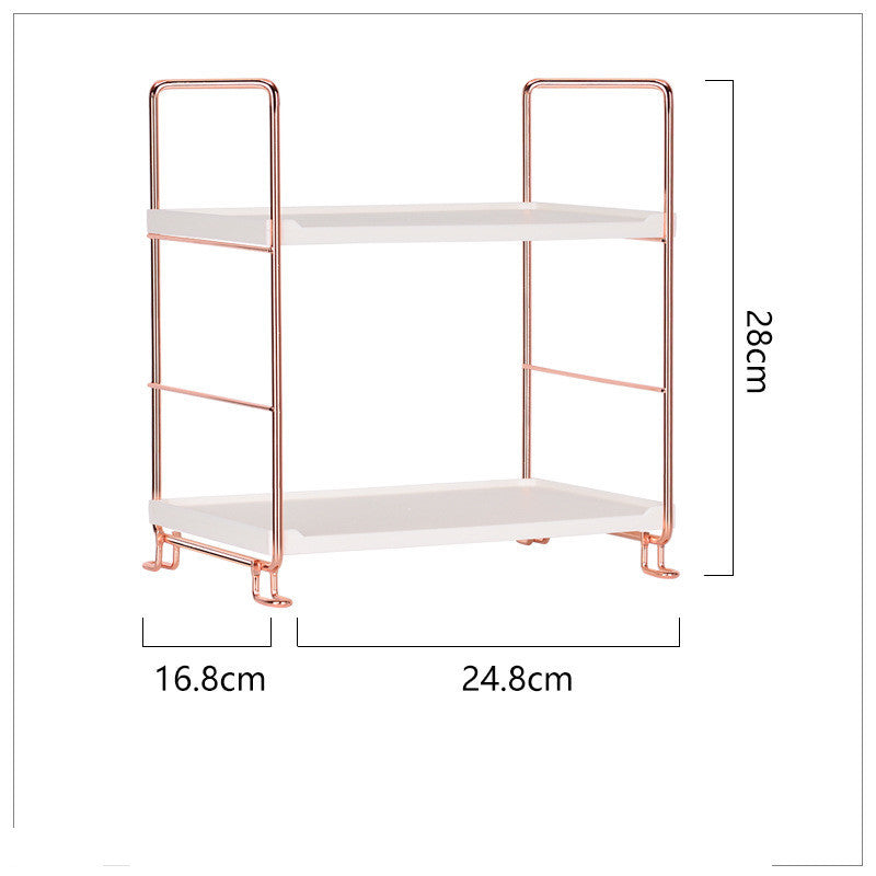 Rose Gold Tabletop Iron Rack