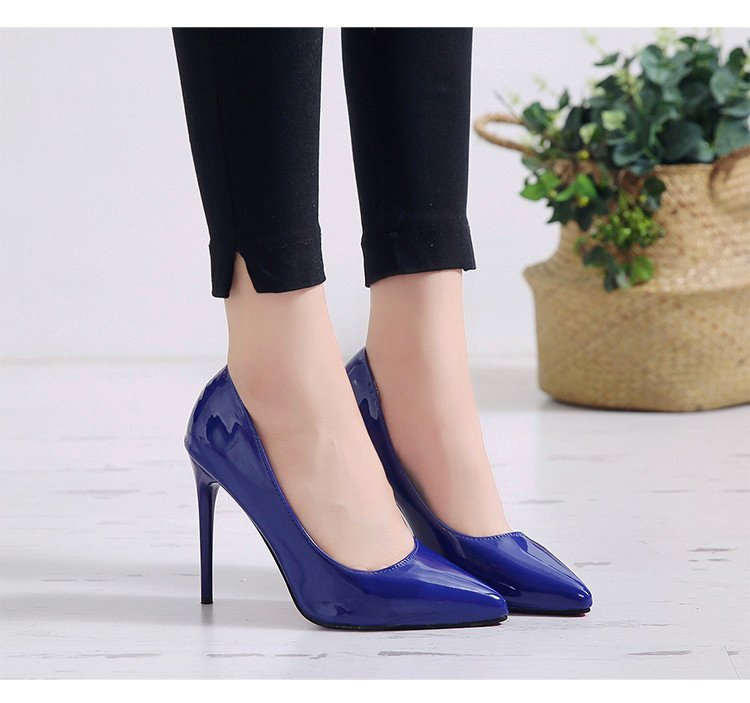 Spring and summer new versatile rubber stiletto Pu single shoe