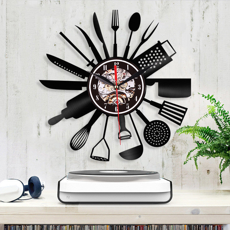 Vinyl record wall clock