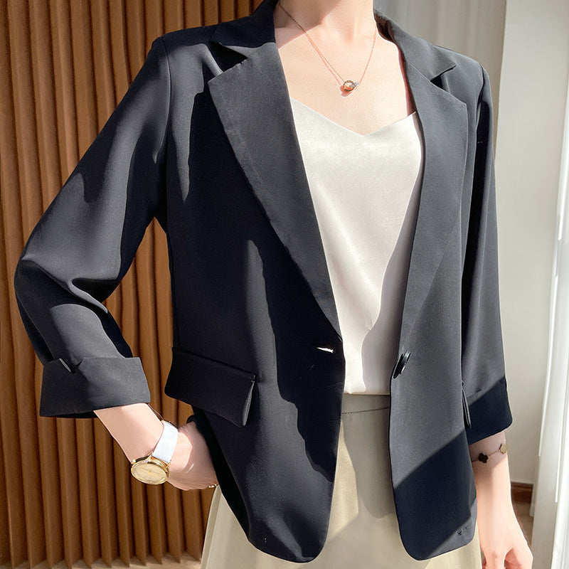 Leisure Thin Suit Cropped Coat Top
