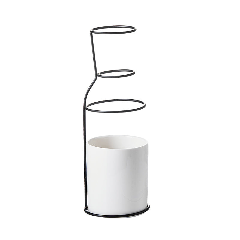 Wrought Iron Flower Dried Flower Arrangement Vase Idea