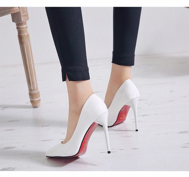 Spring and summer new versatile rubber stiletto Pu single shoe