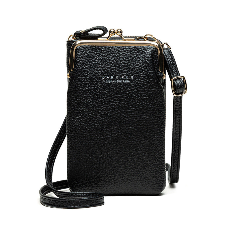 Women's vertical shoulder phone bag