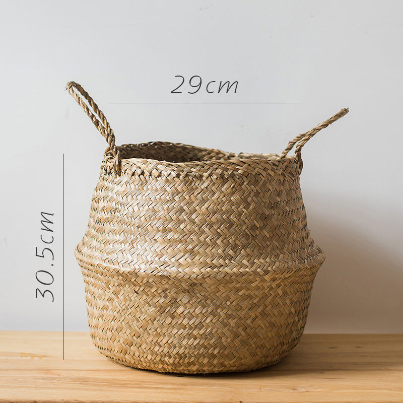 Straw storage basket, storage basket can be folded