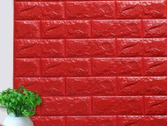 Self-adhesive Wallpaper Waterproof Anti-collision Background Wall Brick Wallpaper 3d Solid Wall Stickers Soft Bag