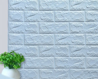 Self-adhesive Wallpaper Waterproof Anti-collision Background Wall Brick Wallpaper 3d Solid Wall Stickers Soft Bag