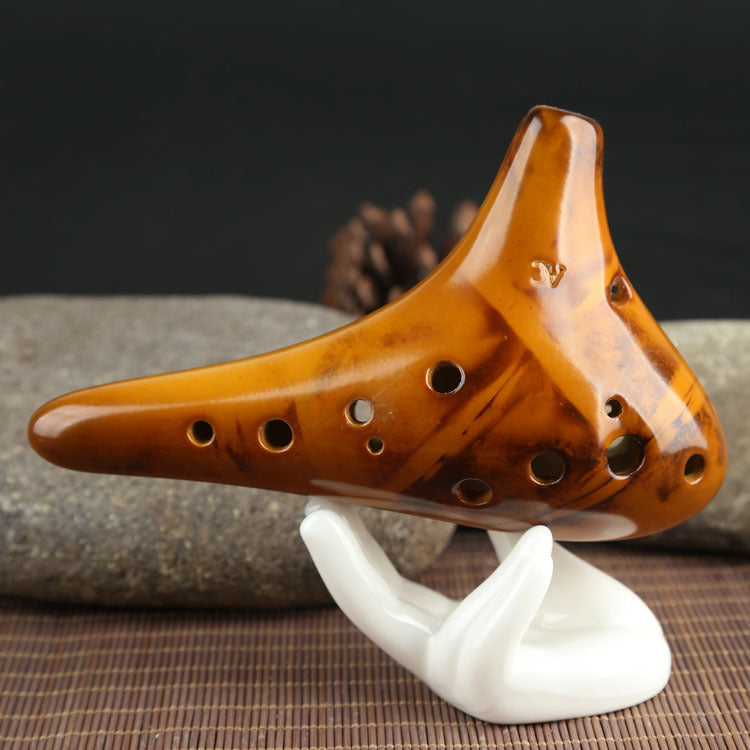 Twelve-hole smoked ocarina tenor C