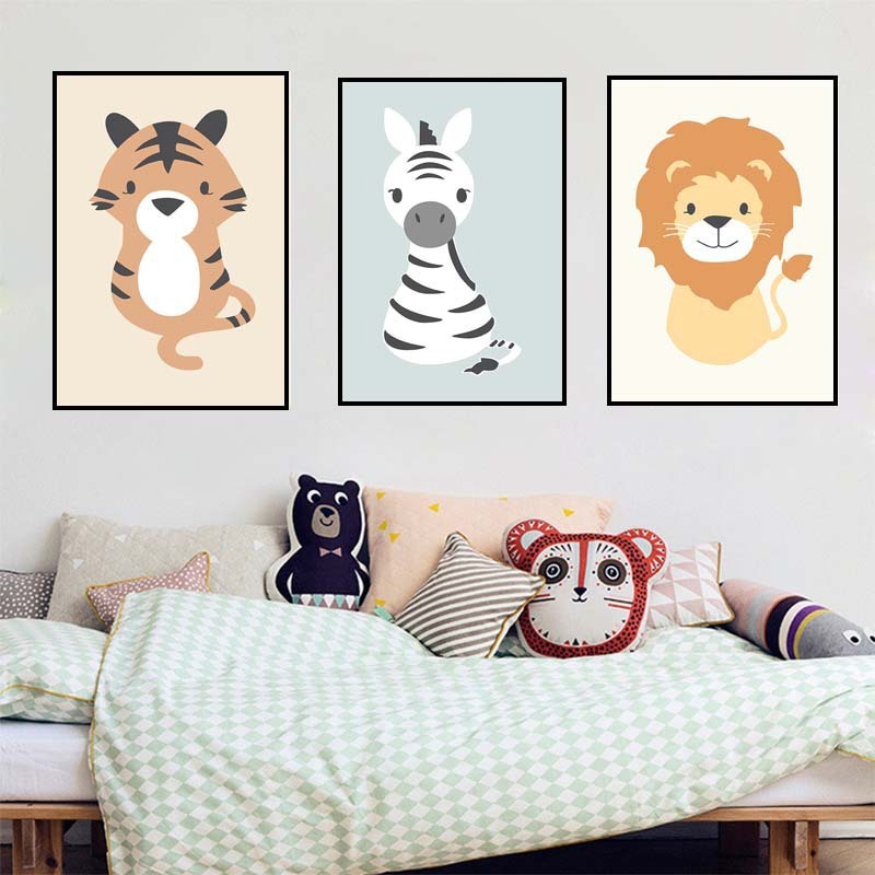 Cartoon animal painting frameless core