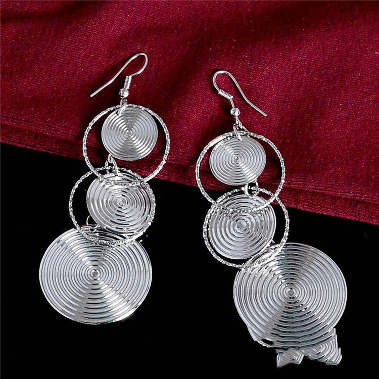 Circle Long Fashion Earrings Exaggerated Earrings Ear Hook Earrings