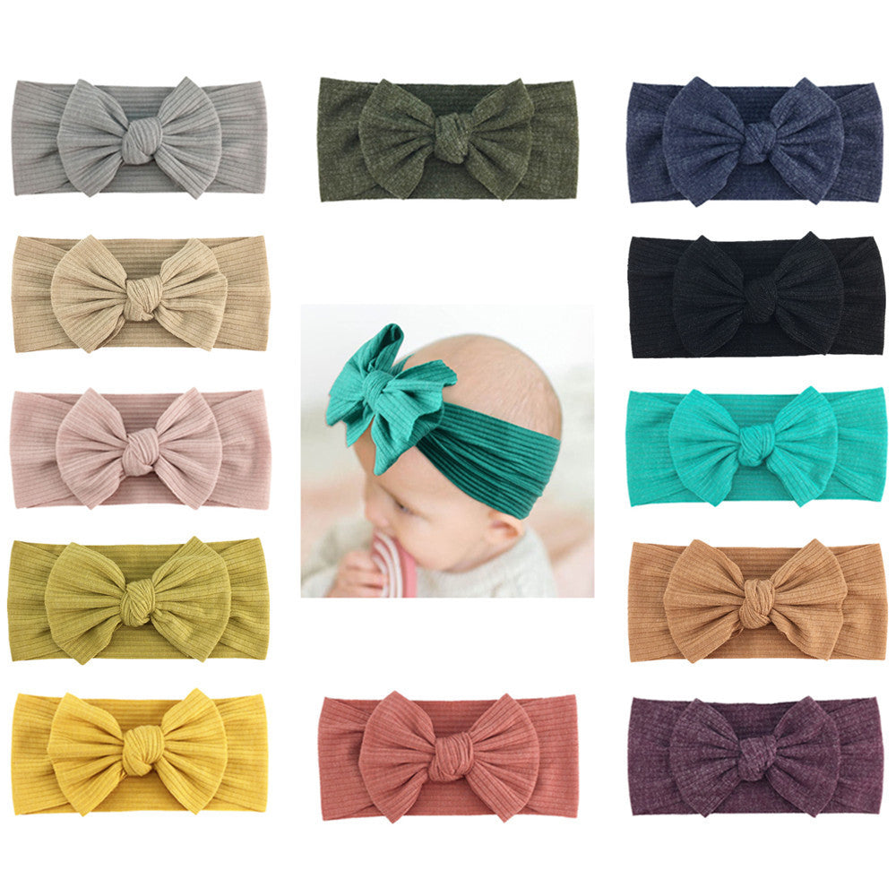 Baby Hair Band Thread Elastic Bow Hair Band