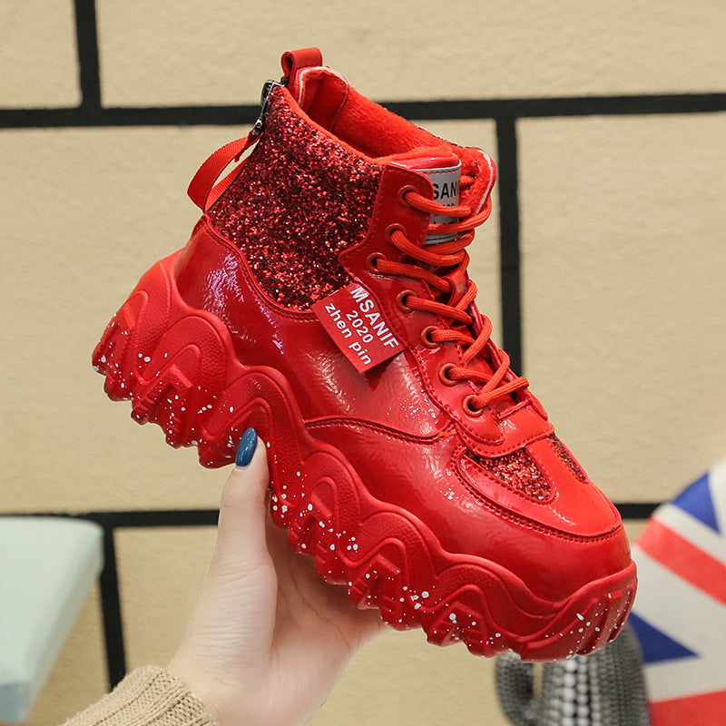 Big wavy snowflake daddy shoes