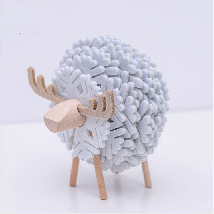 Sheep Elk Anti-Skid Absorbent Insulation Tea Ceremony Felt Coaster Japanese Style Creative Home Office