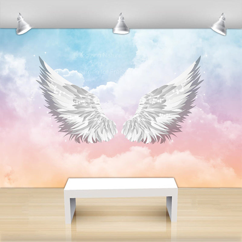 3D Angel Wings Wallpaper Wall Covering Net Celebrity Photo Live Background Wall Paper Personality Gym Dance Studio Mural