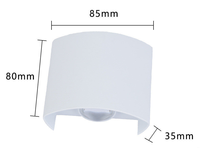 Outdoor Rainproof Led Wall Lamp Outdoor Spotlight Courtyard Bedside Living Room Wall Lamp