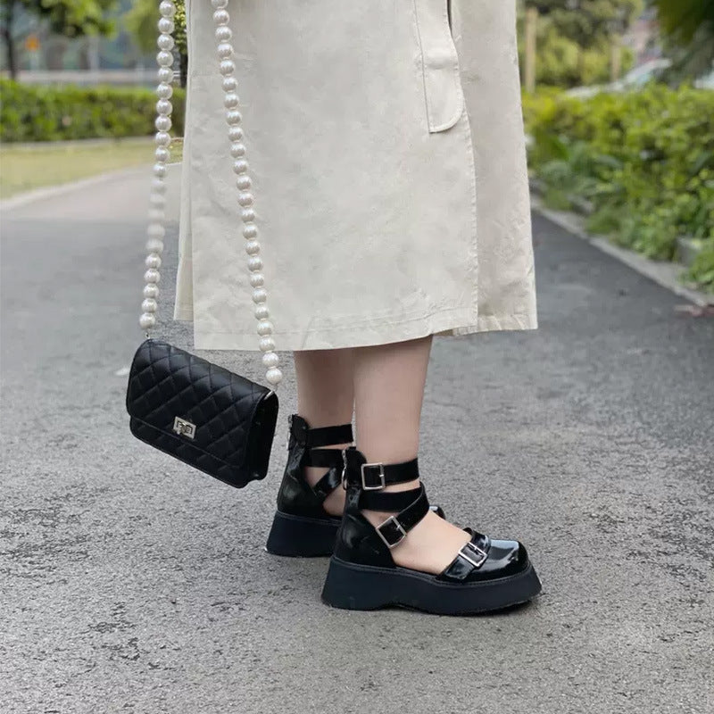 Shoe Lace Chic Small Single Shoes College Style