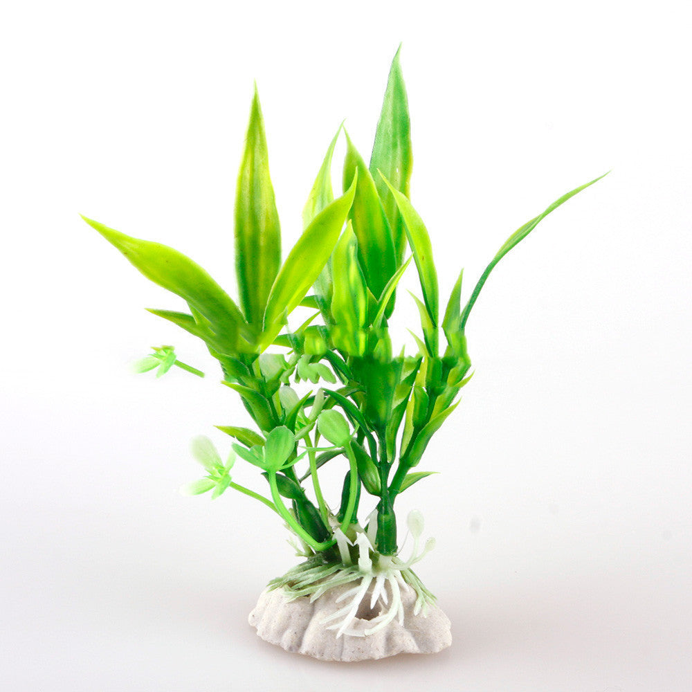 Simulation Of Aquatic Plants Wholesale Fish Tank Landscaping Simulation Plants Ornamental Plastic Short Aquatic Plants 2 Color Bamboo Leaves