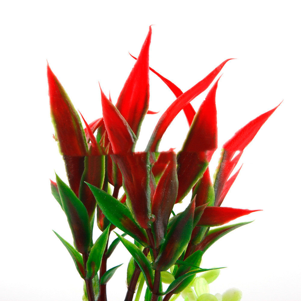 Simulation Of Aquatic Plants Wholesale Fish Tank Landscaping Simulation Plants Ornamental Plastic Short Aquatic Plants 2 Color Bamboo Leaves