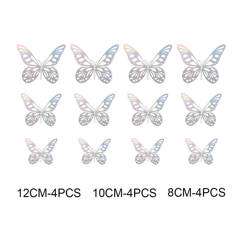 3D Hollow Butterflies Mirror Wall Stickers for Kids Rooms Bedroom Living Room Fridge Decorative Wallpaper Home Wall Decor