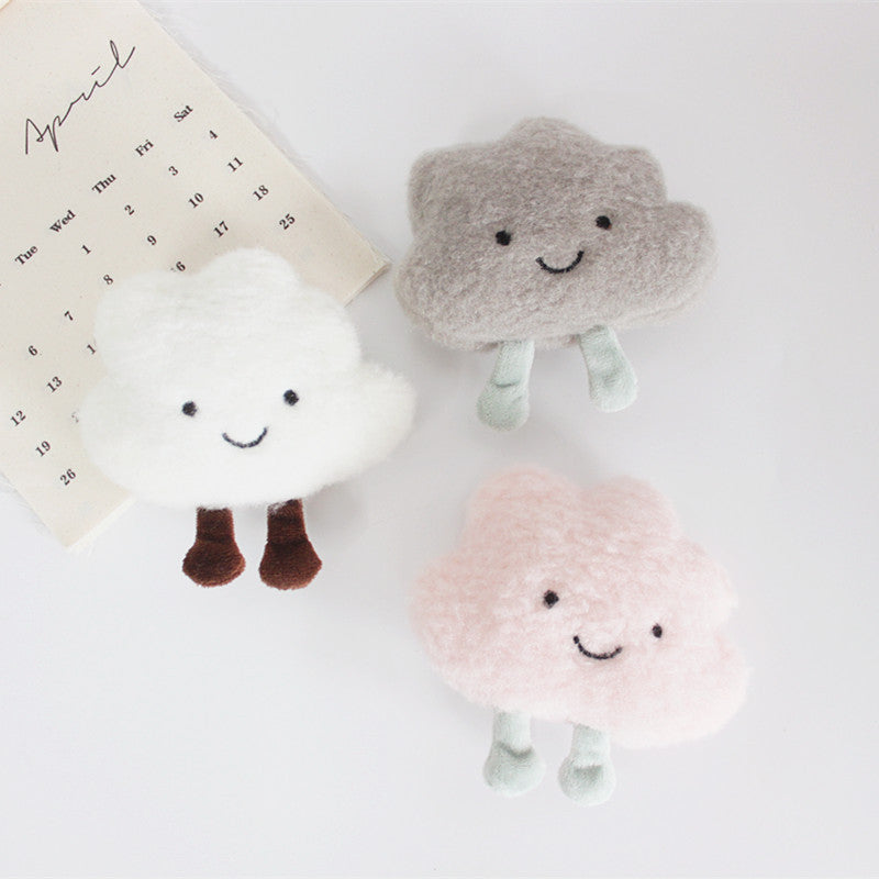 Plush Cute Big Cloud Brooch Japanese Creative White Cloud