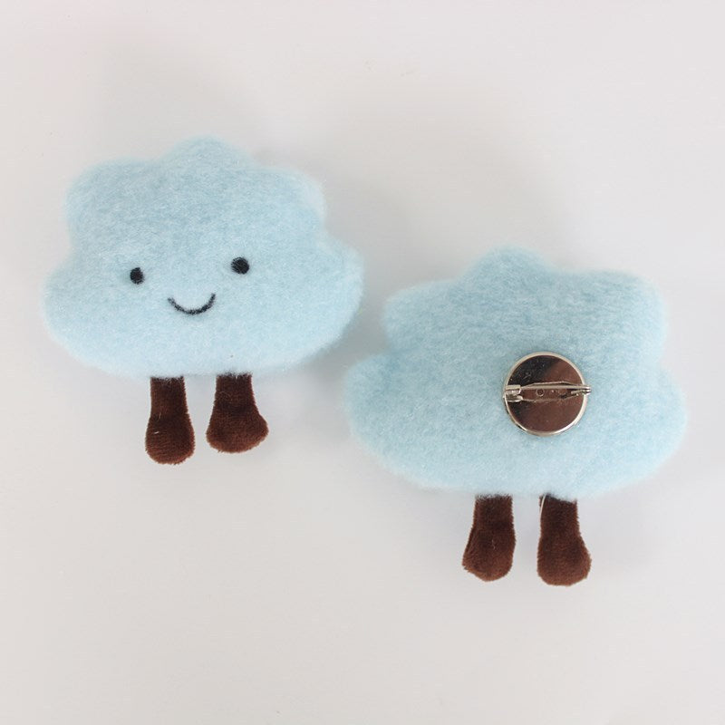 Plush Cute Big Cloud Brooch Japanese Creative White Cloud