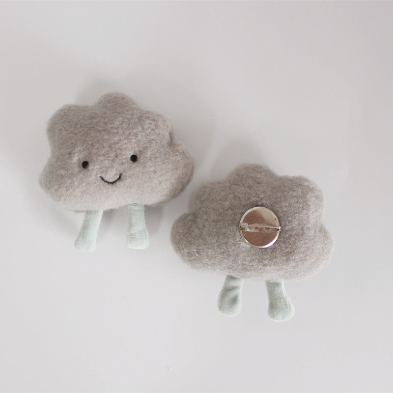 Plush Cute Big Cloud Brooch Japanese Creative White Cloud