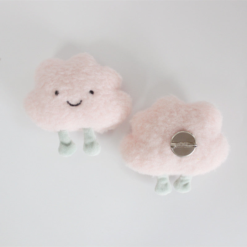 Plush Cute Big Cloud Brooch Japanese Creative White Cloud