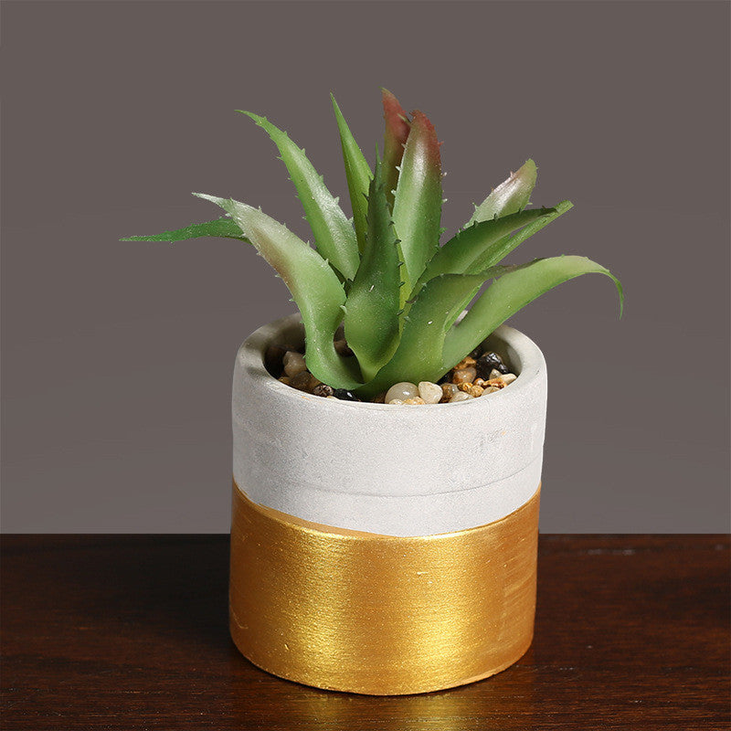Light Luxury Style Simulation Succulents Small Potted Plants Living Room Decorations