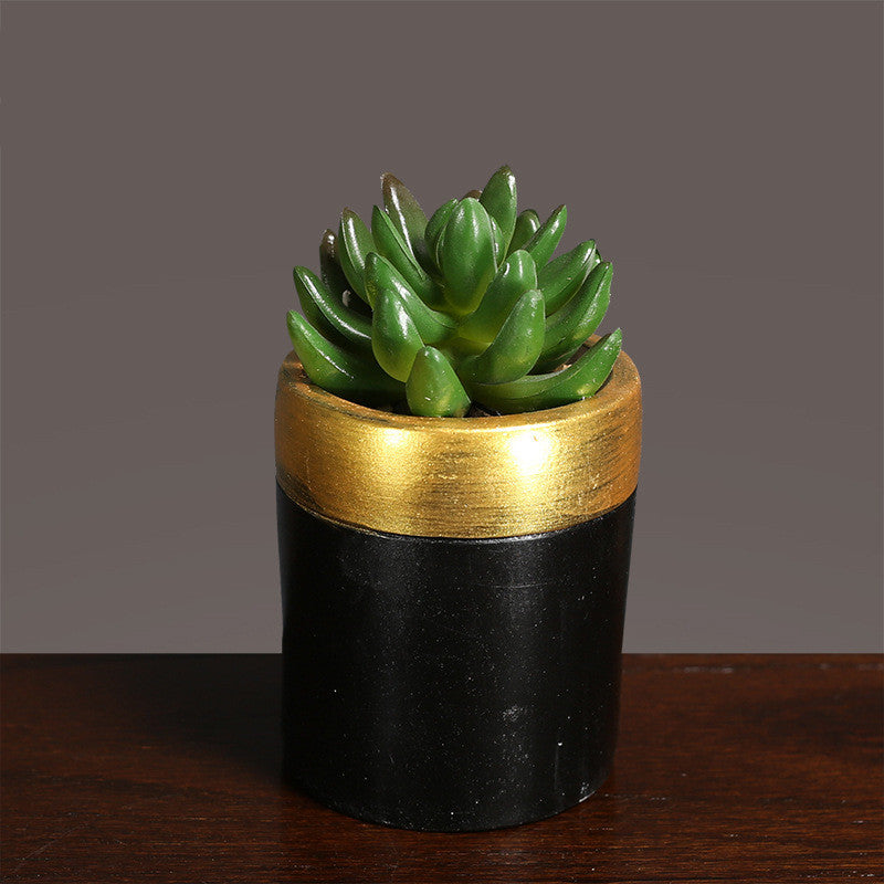 Light Luxury Style Simulation Succulents Small Potted Plants Living Room Decorations