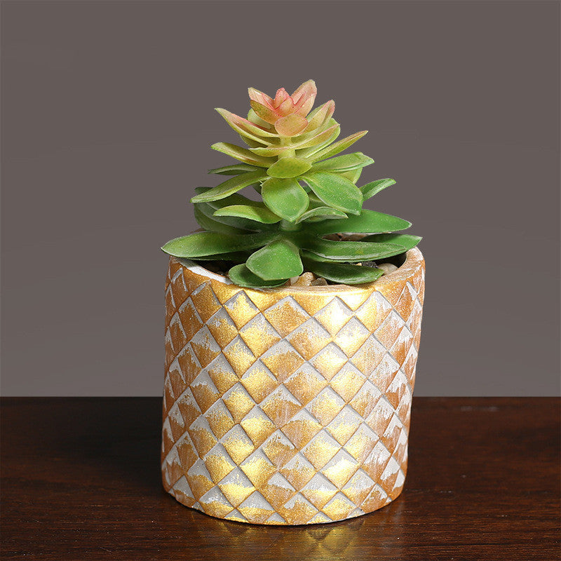 Light Luxury Style Simulation Succulents Small Potted Plants Living Room Decorations