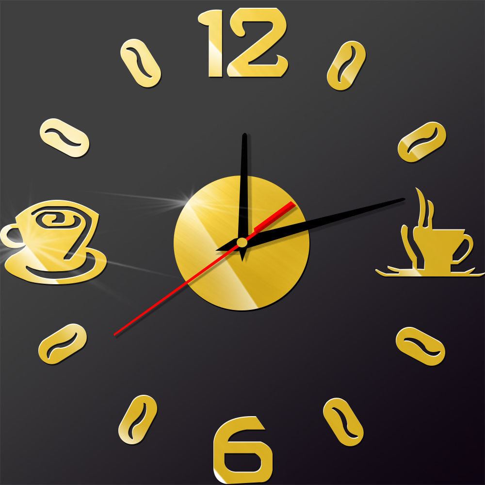 Creative Wall Sticker Clock Mute Living Room Decoration Clock Clock