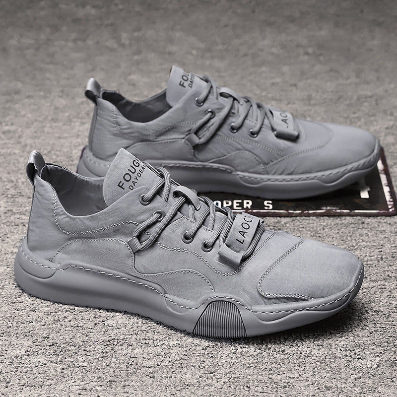 Trendy Brand Men's Shoes Ice Silk Cloth Vibrato New Low-Top Casual Men's Shoes Hot Spot Shoes Men's Injection Shoe Factory