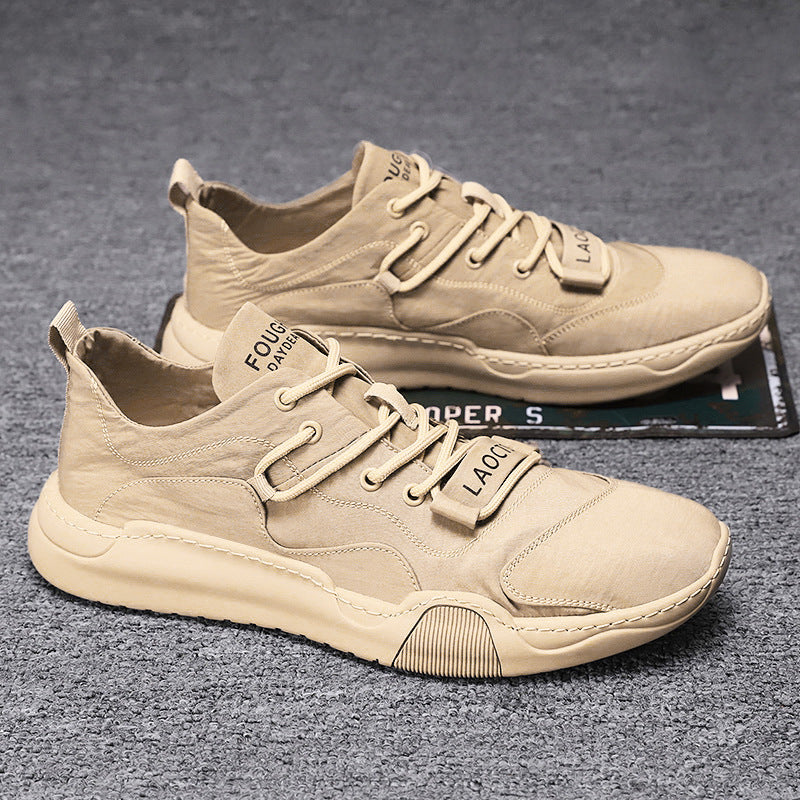 Trendy Brand Men's Shoes Ice Silk Cloth Vibrato New Low-Top Casual Men's Shoes Hot Spot Shoes Men's Injection Shoe Factory