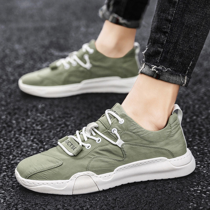Trendy Brand Men's Shoes Ice Silk Cloth Vibrato New Low-Top Casual Men's Shoes Hot Spot Shoes Men's Injection Shoe Factory