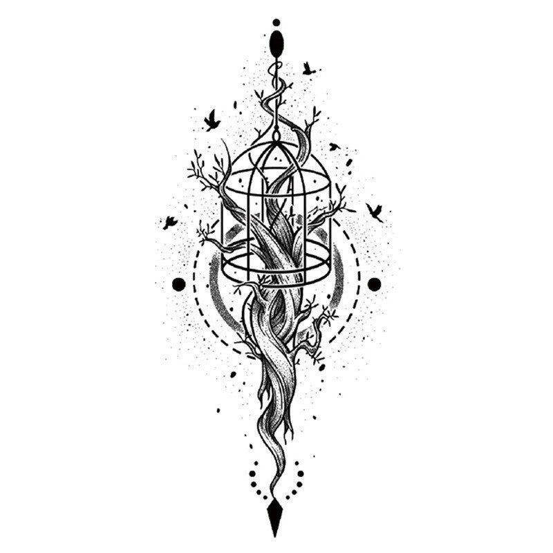 Waterproof Tattoo Sticker Symbol Totem Animal Text Small Half Arm Tattoo Sticker