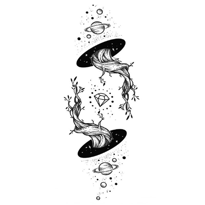 Waterproof Tattoo Sticker Symbol Totem Animal Text Small Half Arm Tattoo Sticker