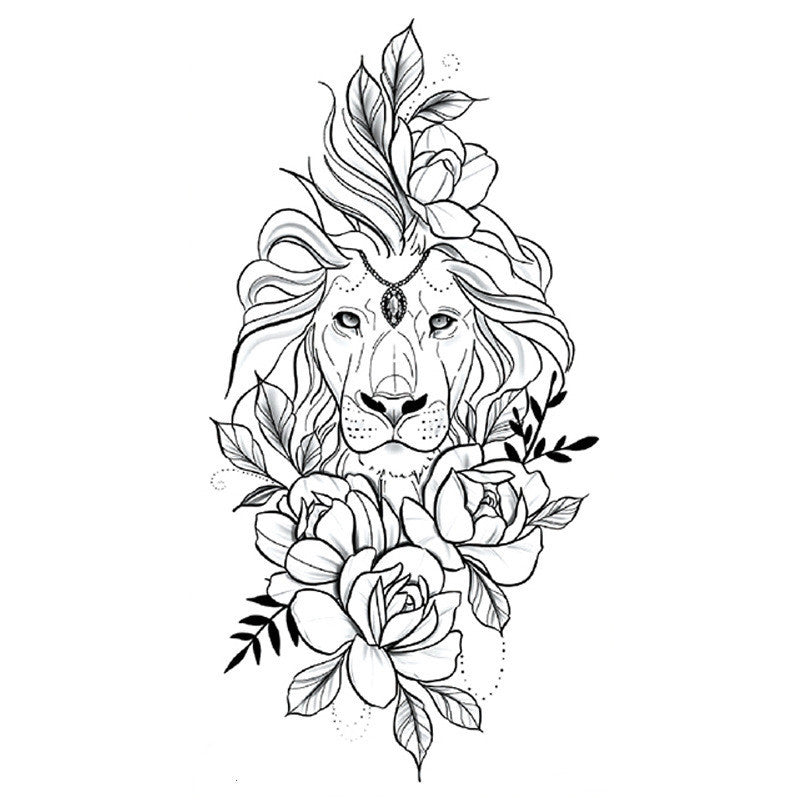 Waterproof Tattoo Sticker Symbol Totem Animal Text Small Half Arm Tattoo Sticker