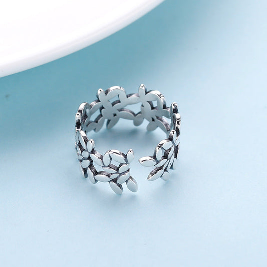 925Sterling Silver Ring Index Finger Ring Girl Single Ring