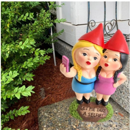 Taking Selfie Christmas Decor Small Sculpture For Home Fairy Garden Miniature Lawn