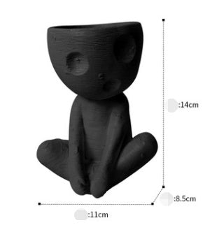 Nordic Creative Cute Tree Man Pot Ceramic Little People Body Flower Pots Home Office Ornaments Cartoon Succulent Plants Potted