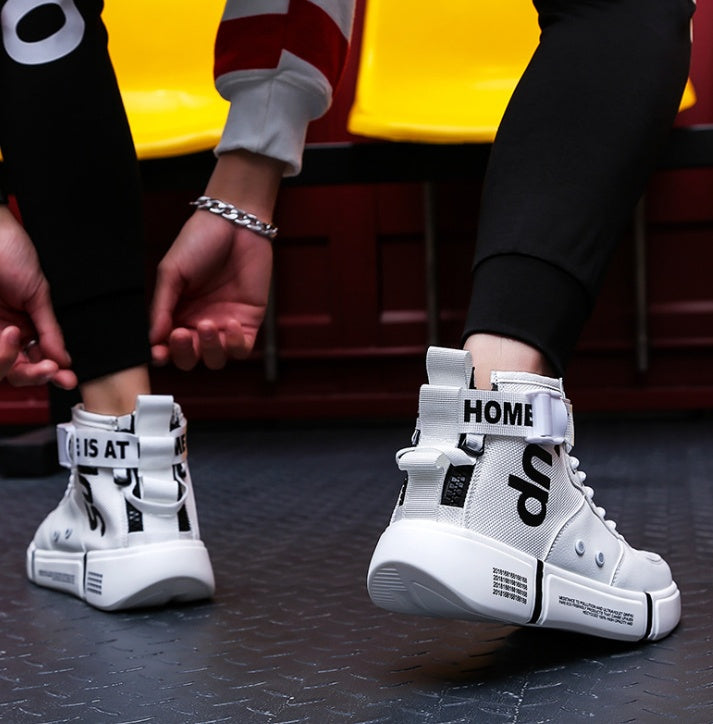 Spring and summer high shoes men's sports large size casual shoes men's tide hip hop ins trend men's shoes