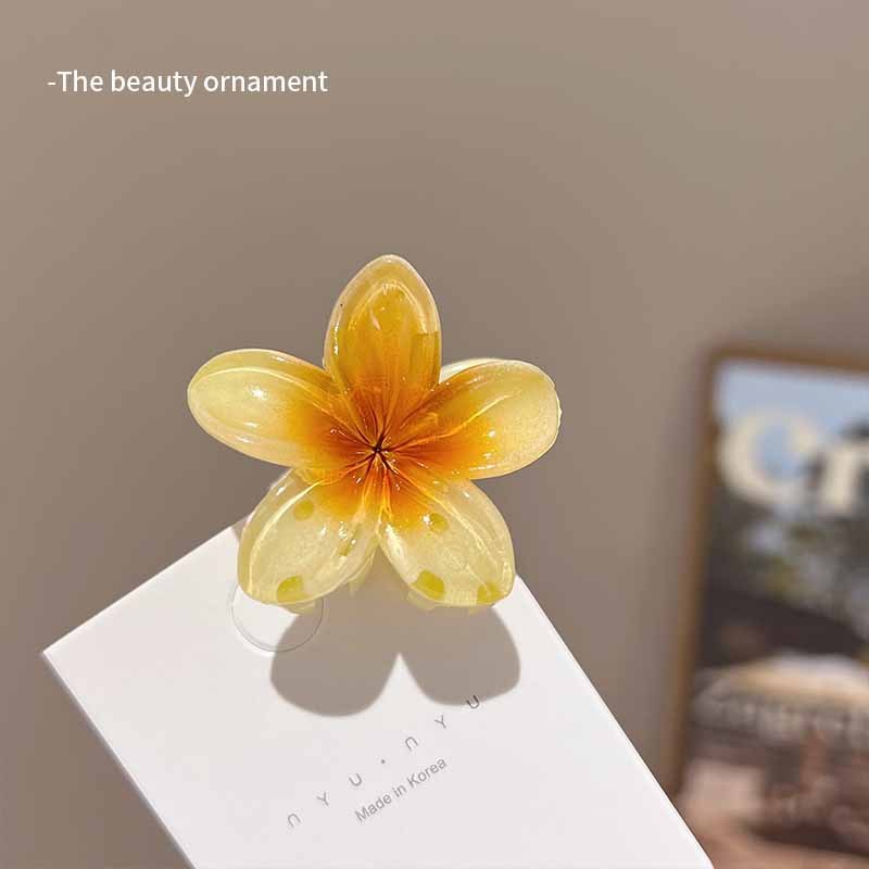 4cm Sweet Girl Plumeria Rubra Barrettes Female