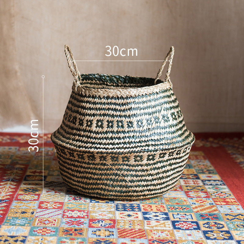 Straw storage basket, storage basket can be folded