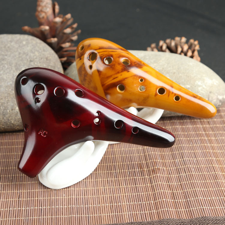 Twelve-hole smoked ocarina tenor C