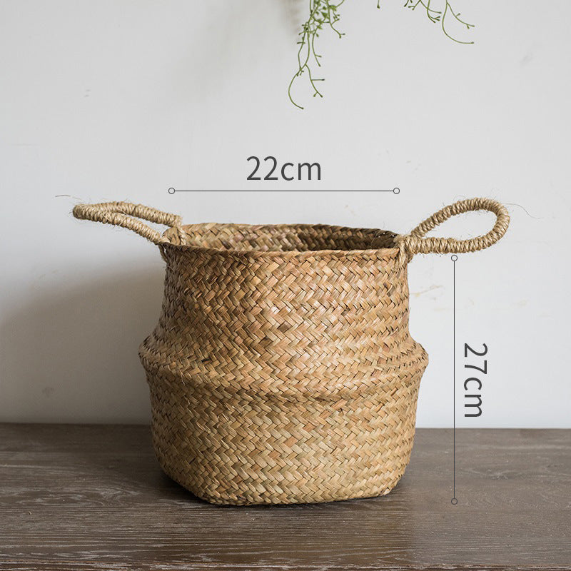 Straw storage basket, storage basket can be folded