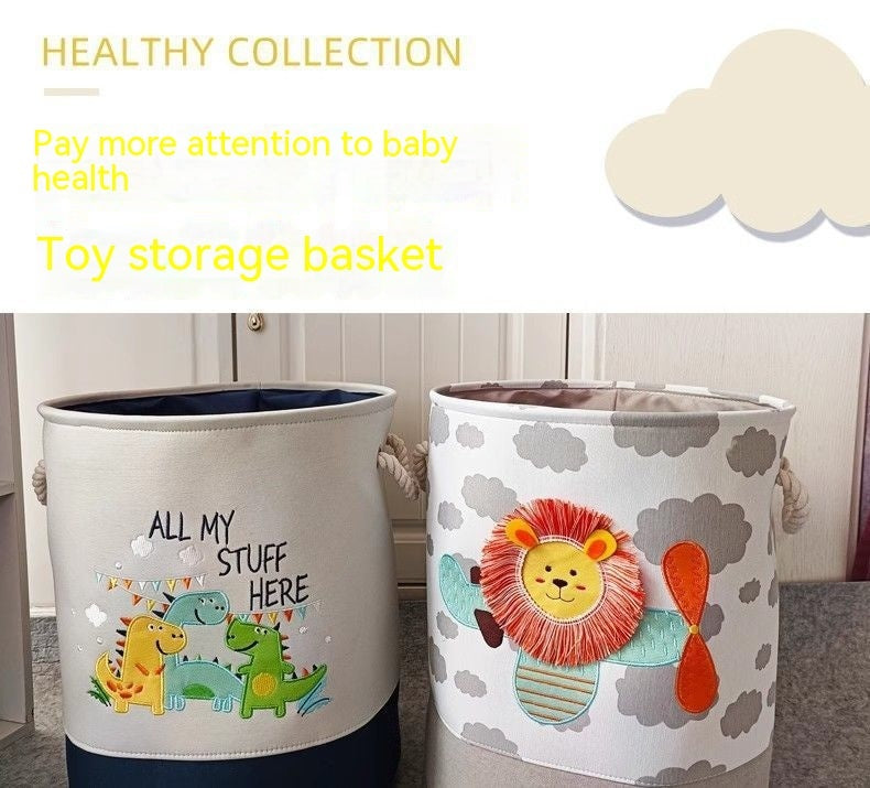 Cartoon Children's Cloth Toy Storage Basket Basket